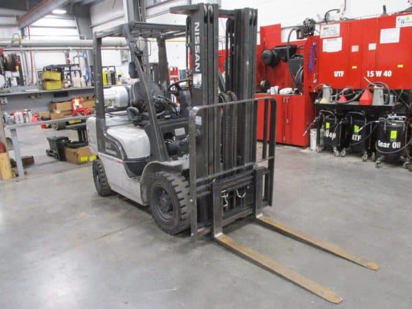 2012 Nissan PF50LP 5000 lb Capacity Pneumatic Forklift 4