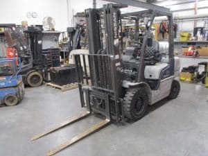 2012 Nissan PF50LP 5000 lb Capacity Pneumatic Forklift 8