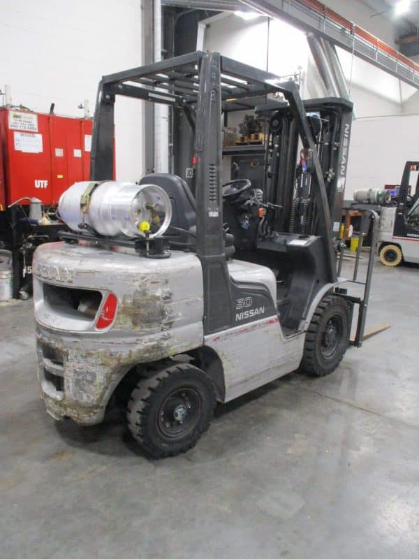 2012 Nissan PF50LP 5000 lb Capacity Pneumatic Forklift 5