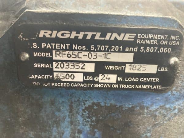 Rightline RF65C-03-1C Rotating Fork Clamp 5