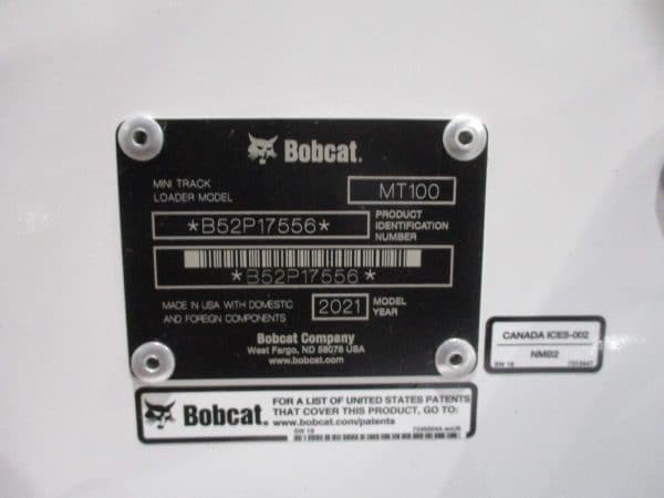 2021 Bobcat MT100 Mini Track Loader 3