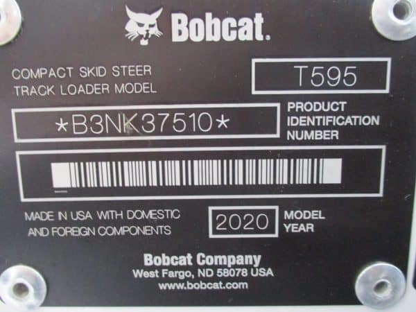 2020 Bobcat T595 Track Skidloader 9