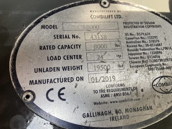 2019 Combilift CB8000 5